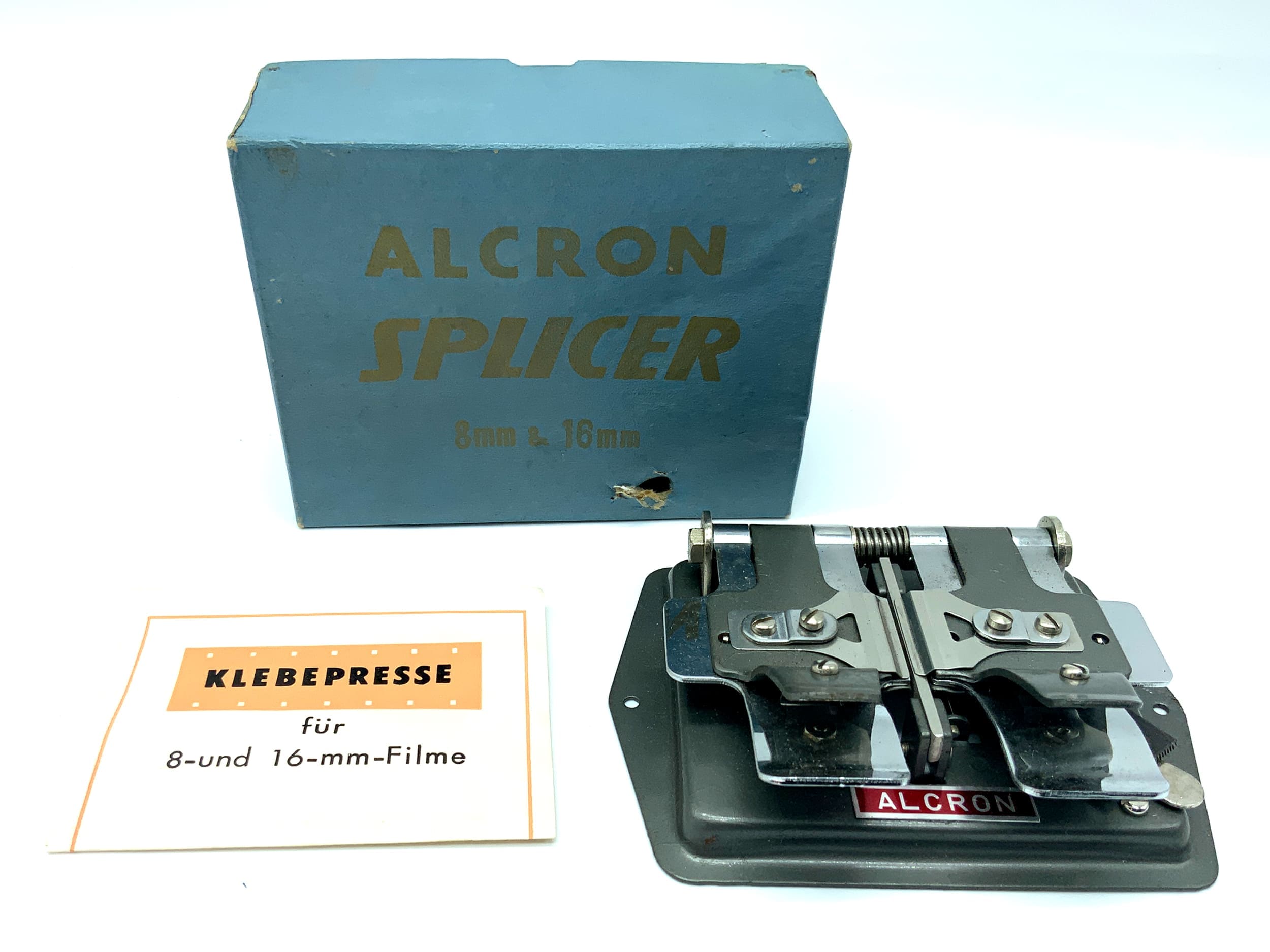 Alcron Splicer 8mm und 16mm Schneidegerät Grau OVP