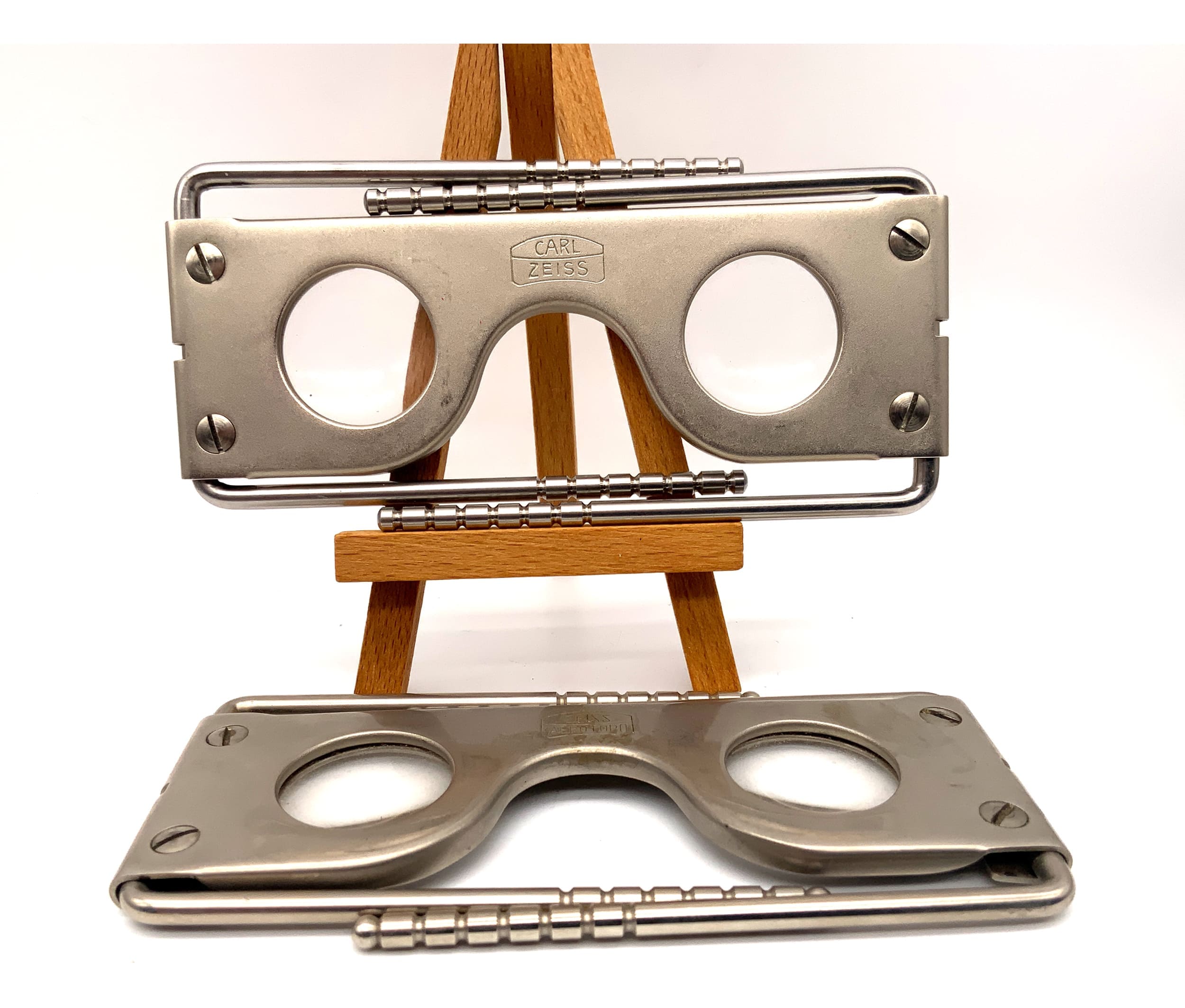 Carl Zeiss Luftbildauswerter Aerotopo Linsenstereoskop Silber