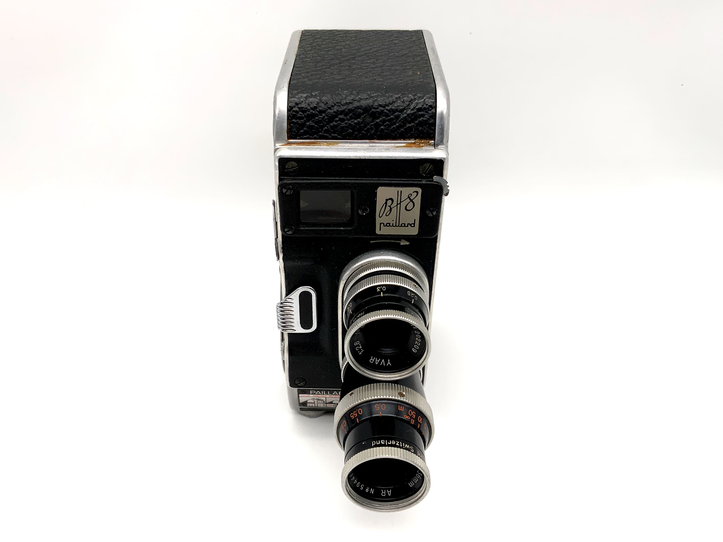 Bolex Paillard B8 Filmkamera mit Yvar 1:2.8 12,5mm & 36mm Doppel 8mm Schmalfilm
