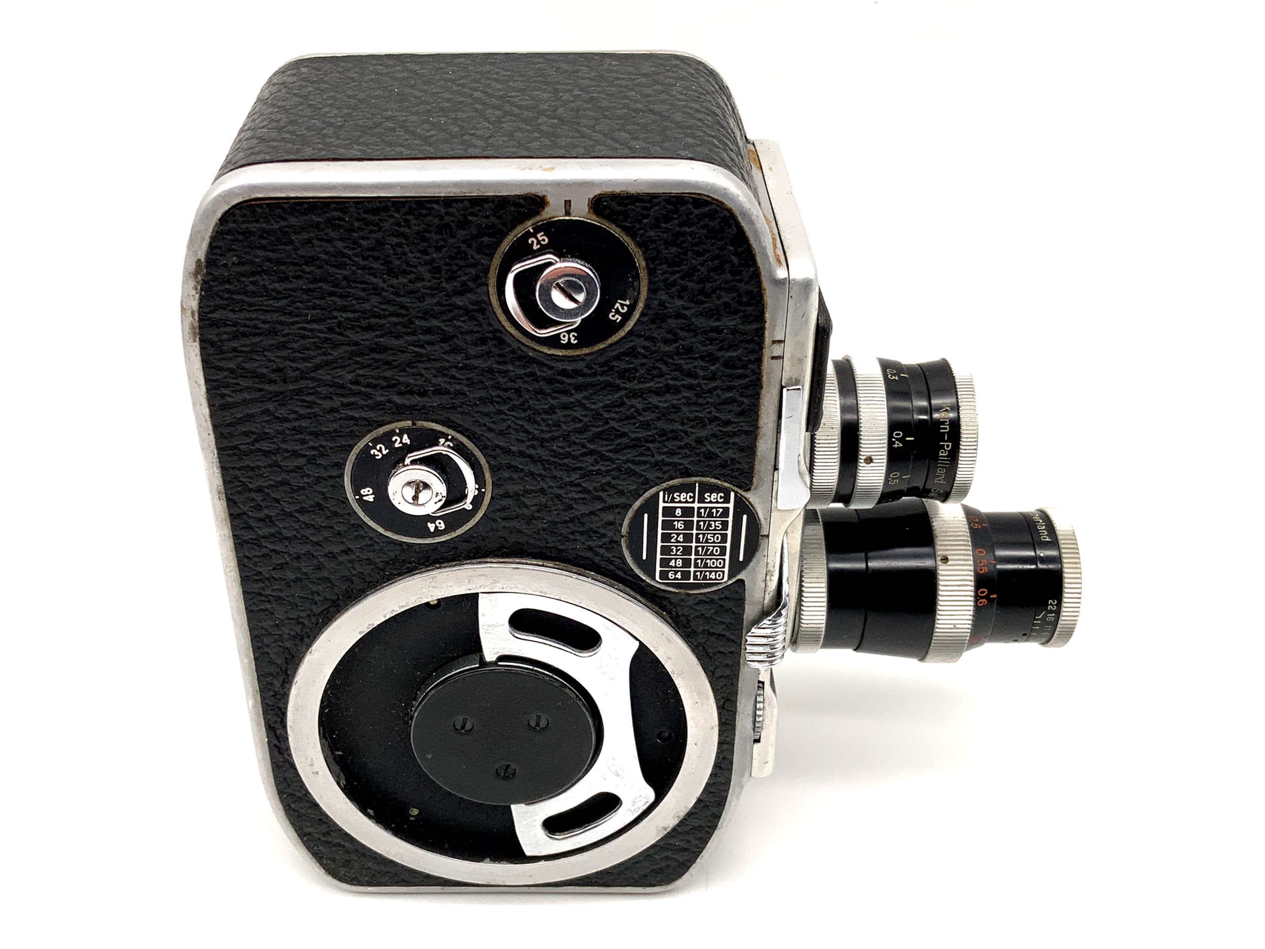 Bolex Paillard B8 Filmkamera mit Yvar 1:2.8 12,5mm & 36mm Doppel 8mm Schmalfilm
