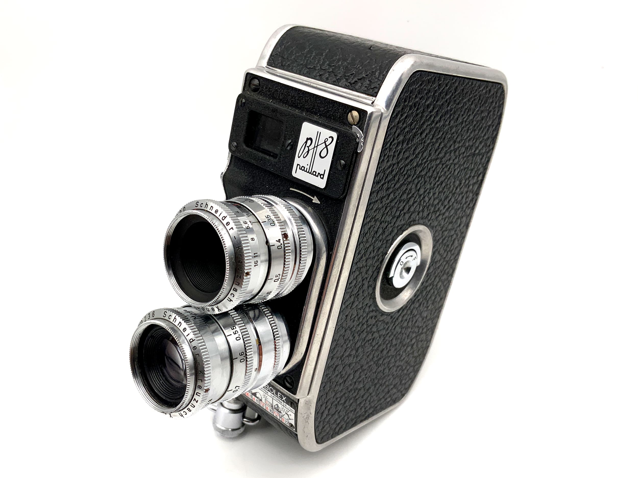 Bolex Paillard B8 Filmkamera mit Xenar 1:2.8/38 & Xenon 1:1.9/13 Doppel 8mm