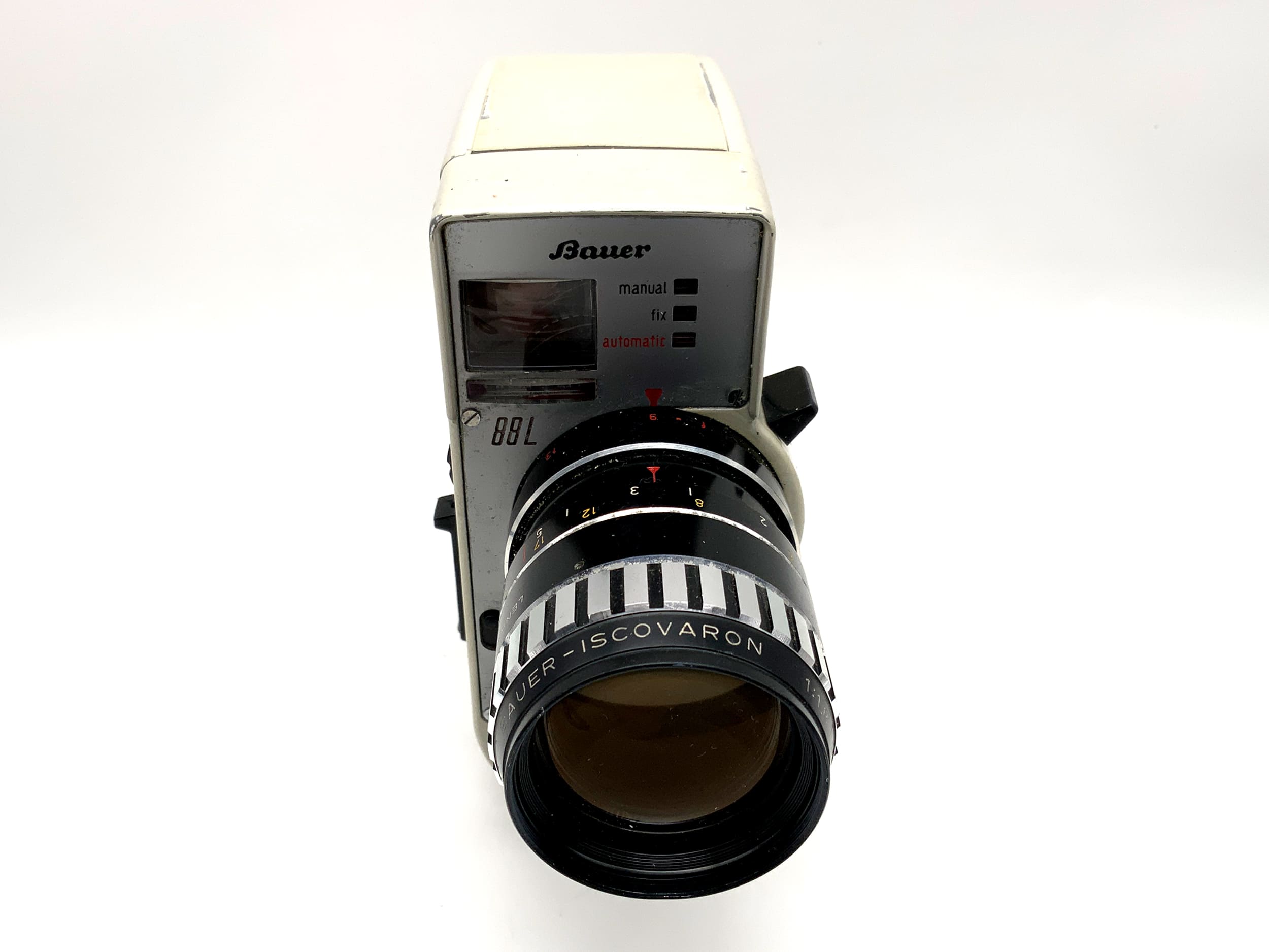 Bauer 88L film camera with Iscovaron 1:1.8/9-30 double 8mm film lens