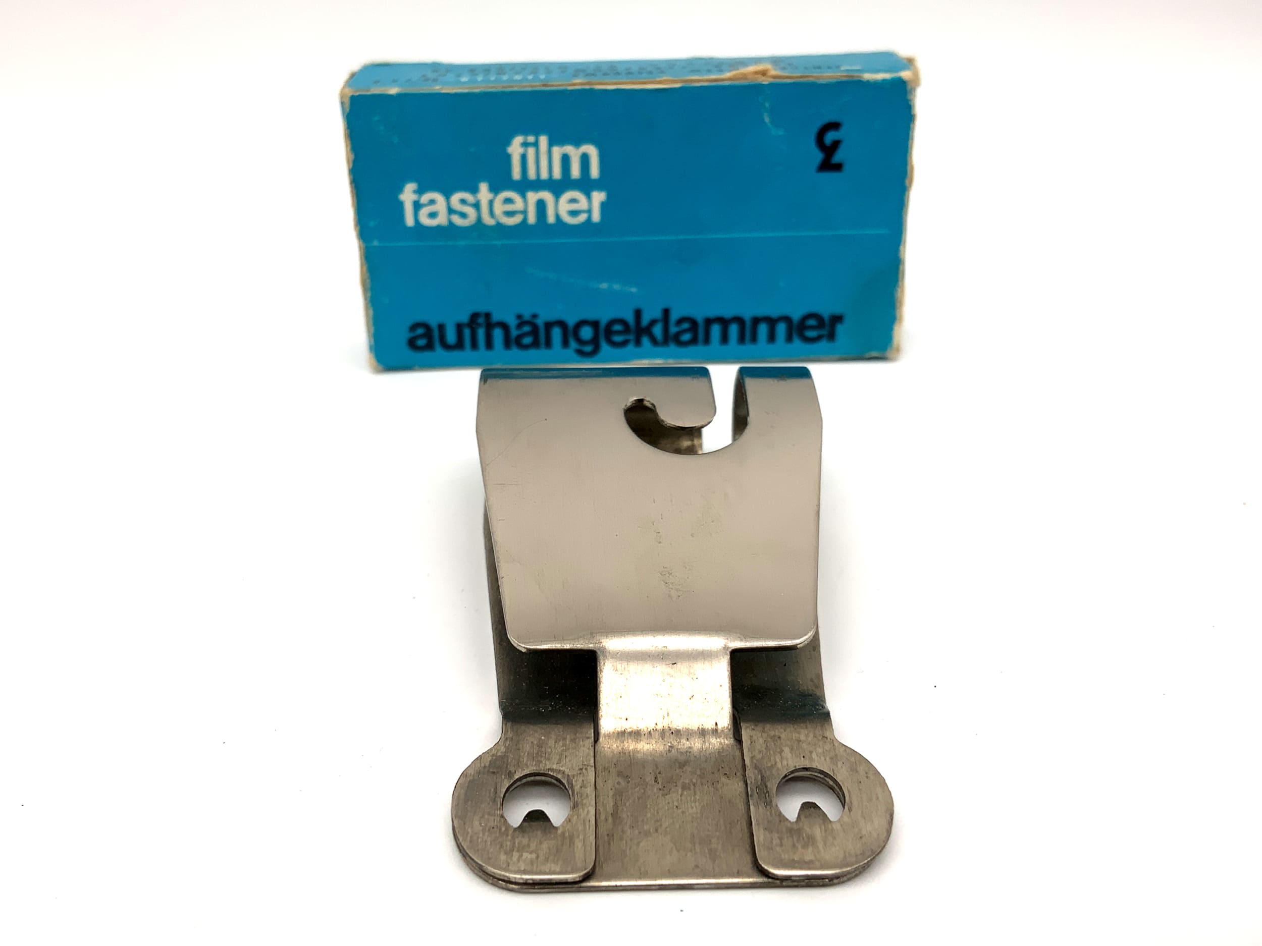 Film Fastener Aufhängeklammer Silber OVP