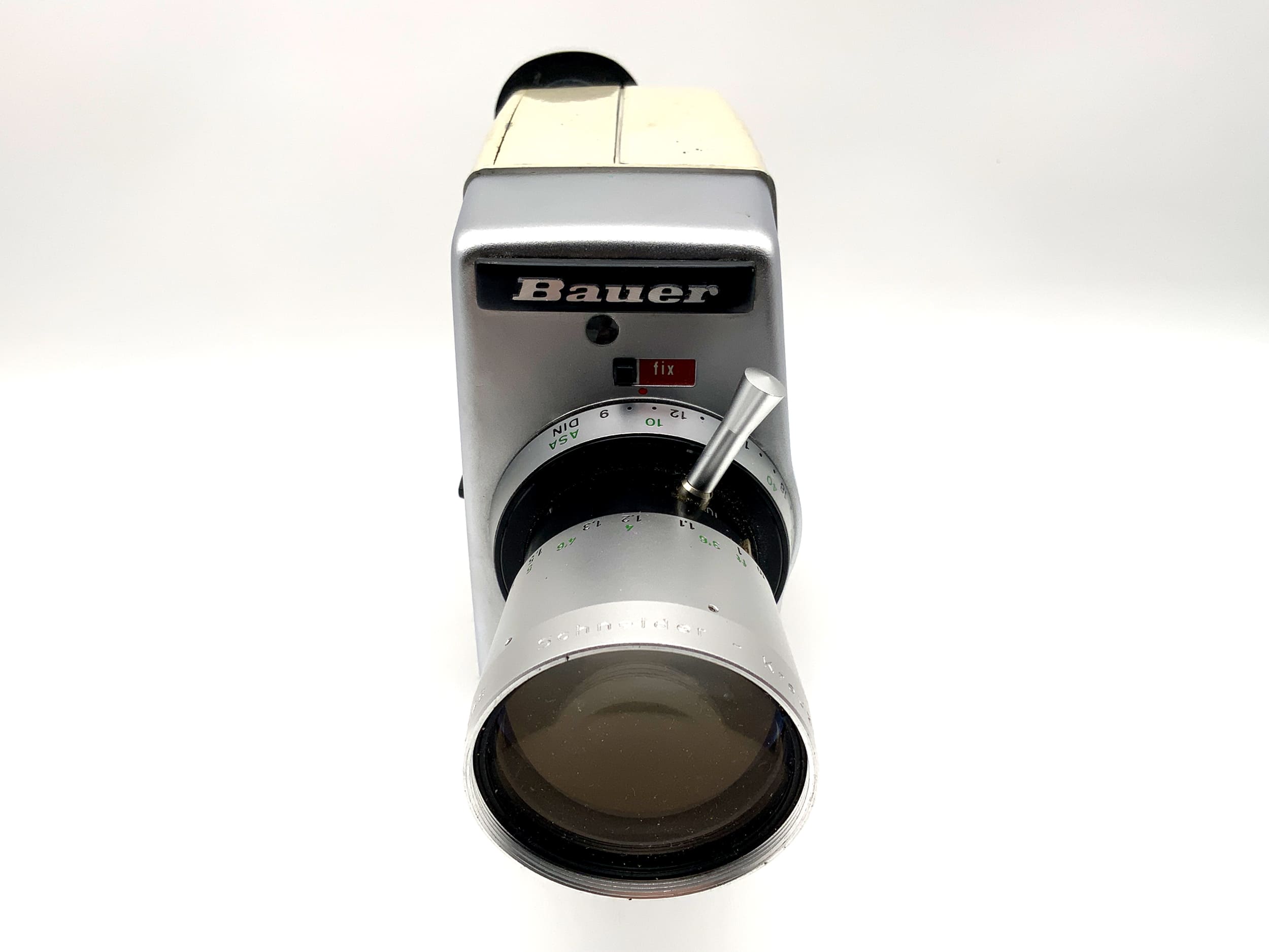 Bauer 88RS film camera with Variogon 1:1.8/8-48 lens and grip for double 8mm film