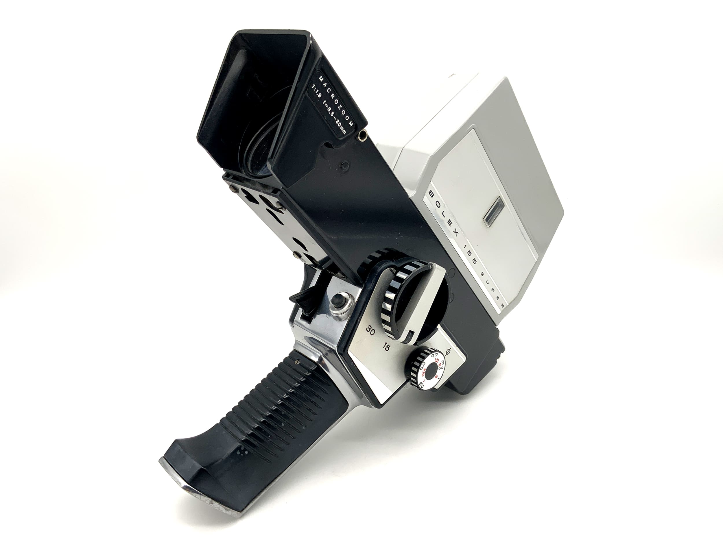 Bolex Paillard 155 Super Filmkamera mit Macrozoom 1:1.9 f=8.5-30mm Super 8