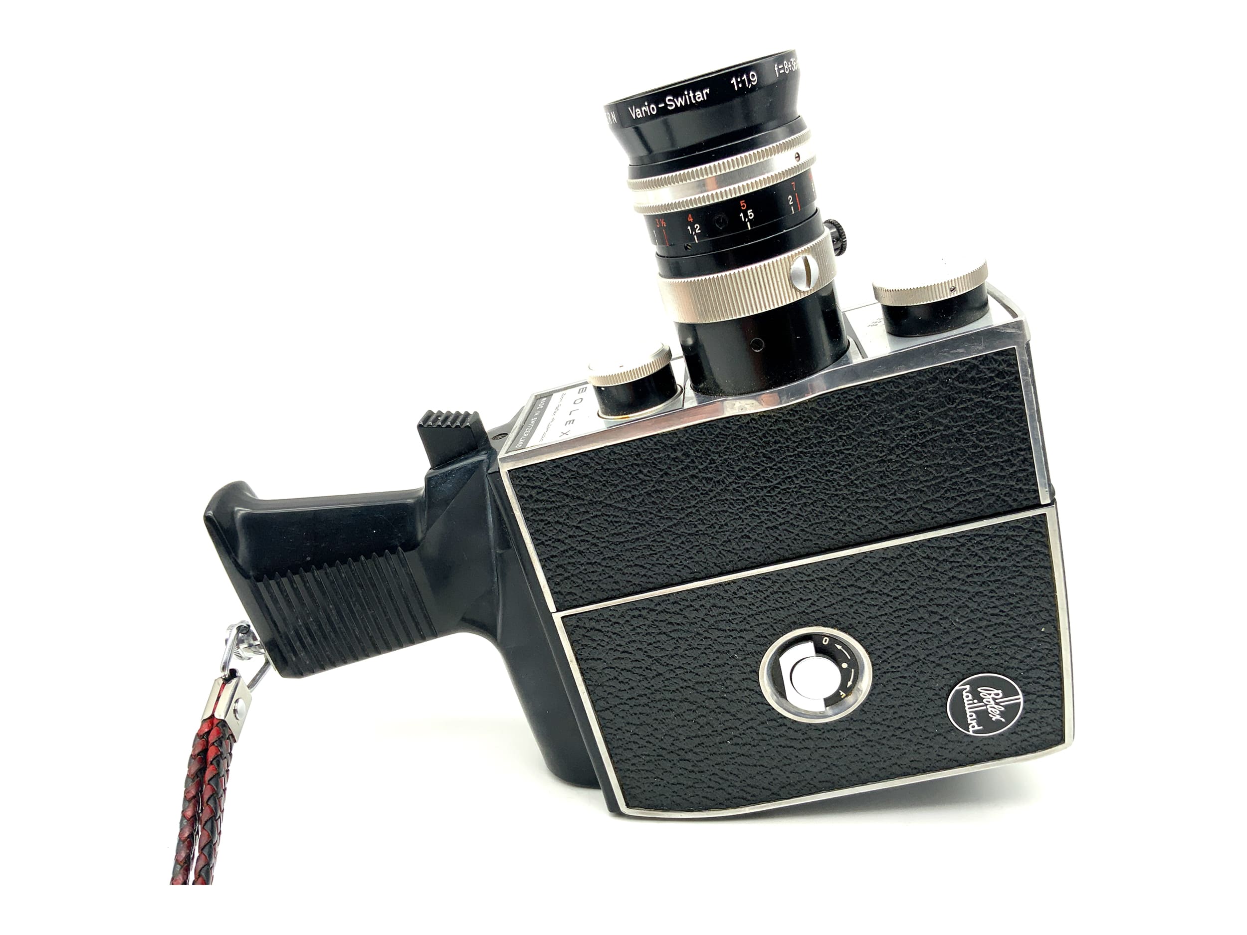 Bolex Paillard K2 Filmkamera mit Vario-Switar 1:1.9 f=8-36mm Doppel 8mm