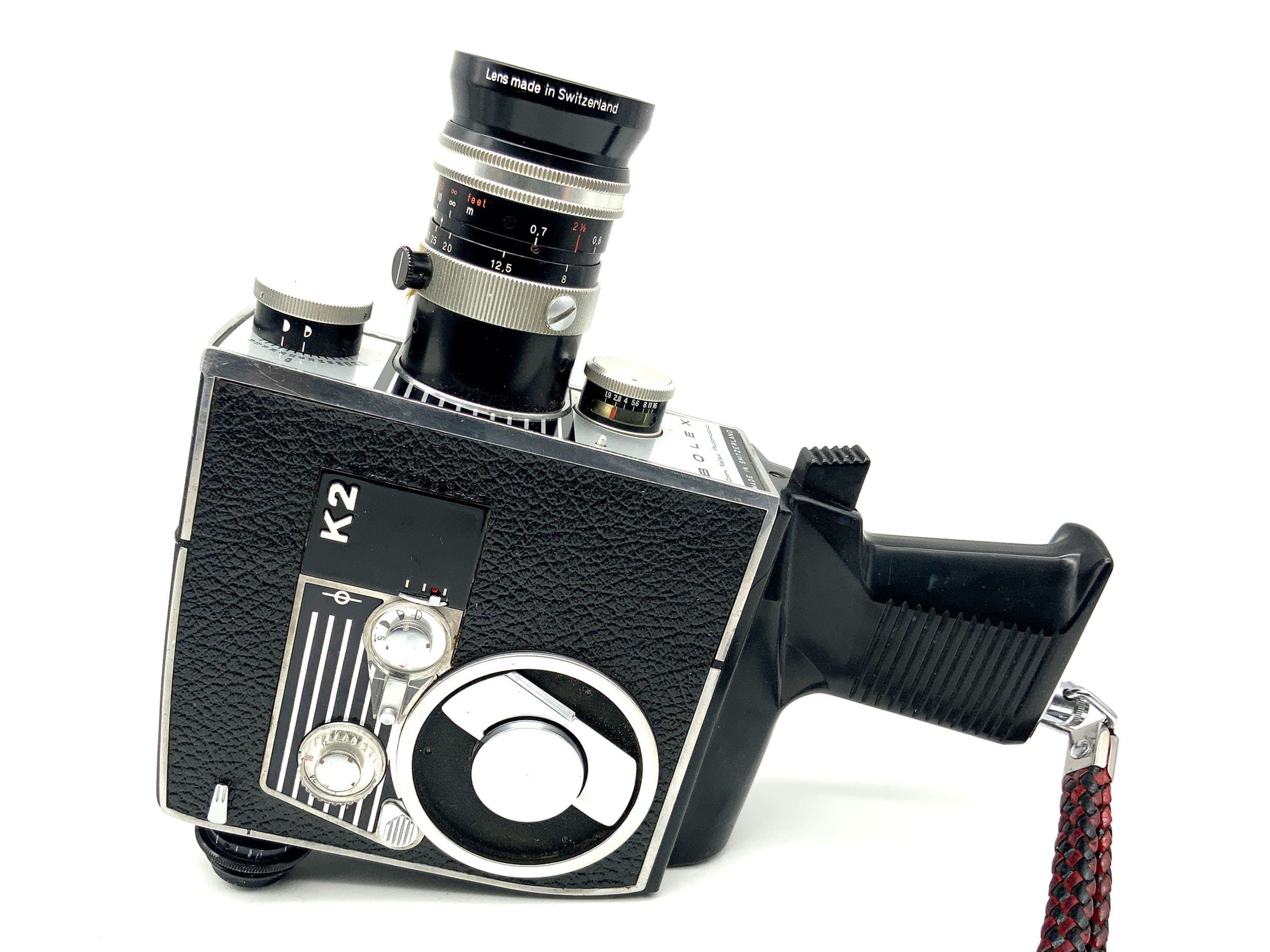 Bolex Paillard K2 Filmkamera mit Vario-Switar 1:1.9 f=8-36mm Doppel 8mm
