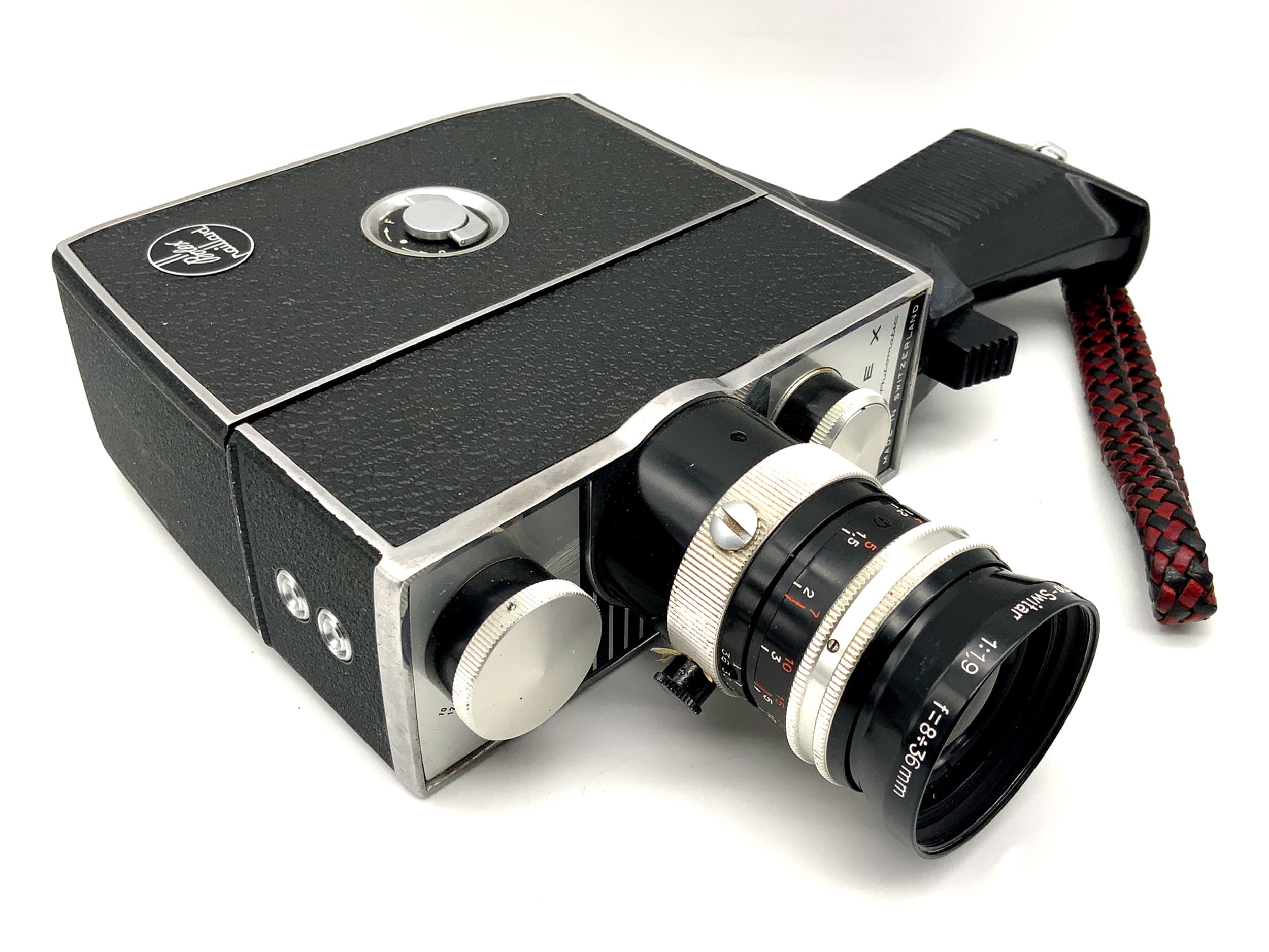 Bolex Paillard K2 Filmkamera mit Vario-Switar 1:1.9 f=8-36mm Doppel 8mm
