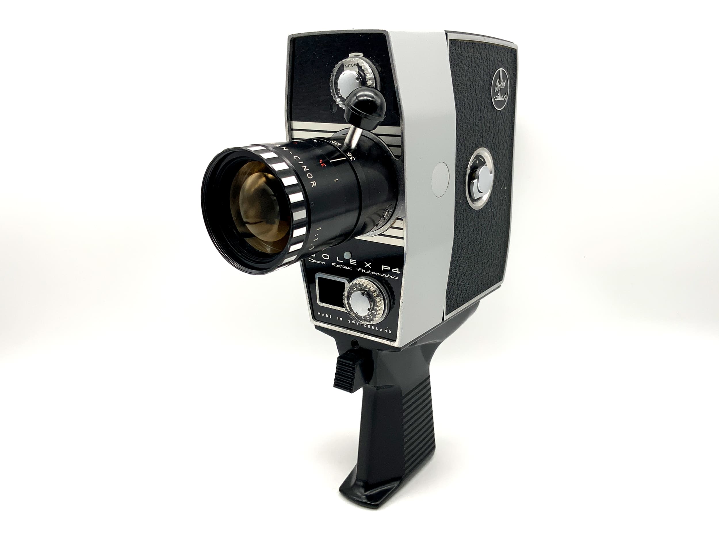 Bolex Paillard Zoom Reflex P4 automatic Filmkamera mit 1:1.9 f=9-36mm Doppel 8mm
