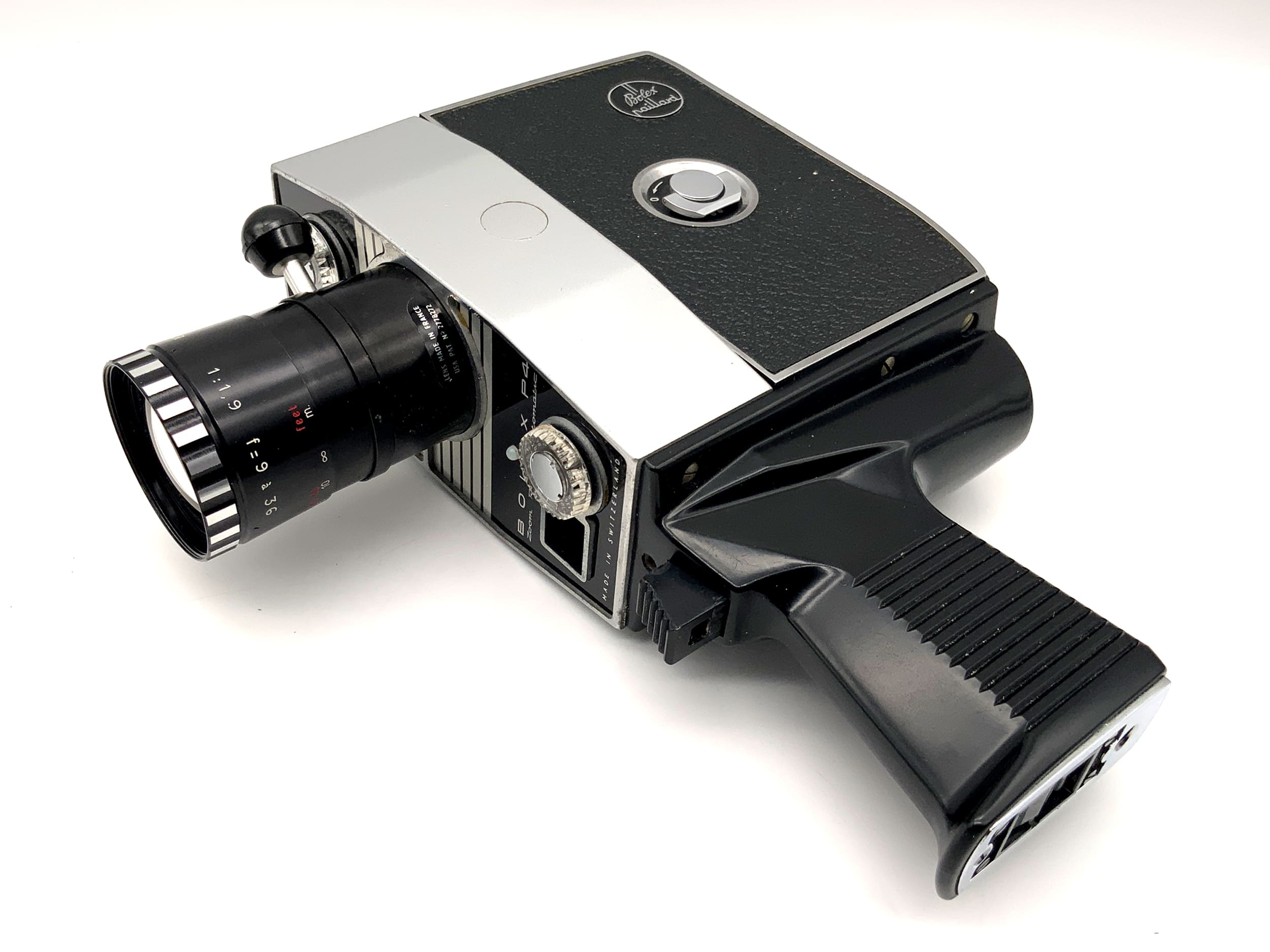 Bolex Paillard Zoom Reflex P4 automatic Filmkamera mit 1:1.9 f=9-36mm Doppel 8mm