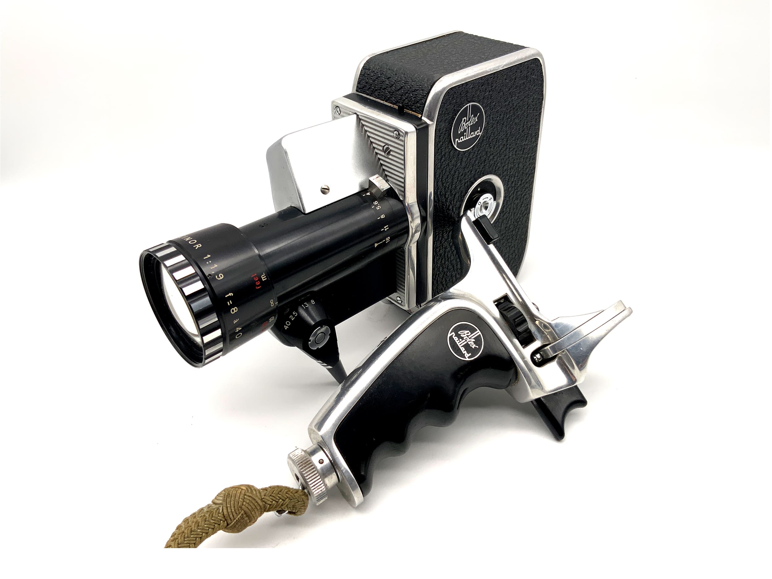 Bolex Paillard Zoom Reflex P1 Filmkamera mit 1:1.9 f=8-40mm mit Griff Doppel 8mm