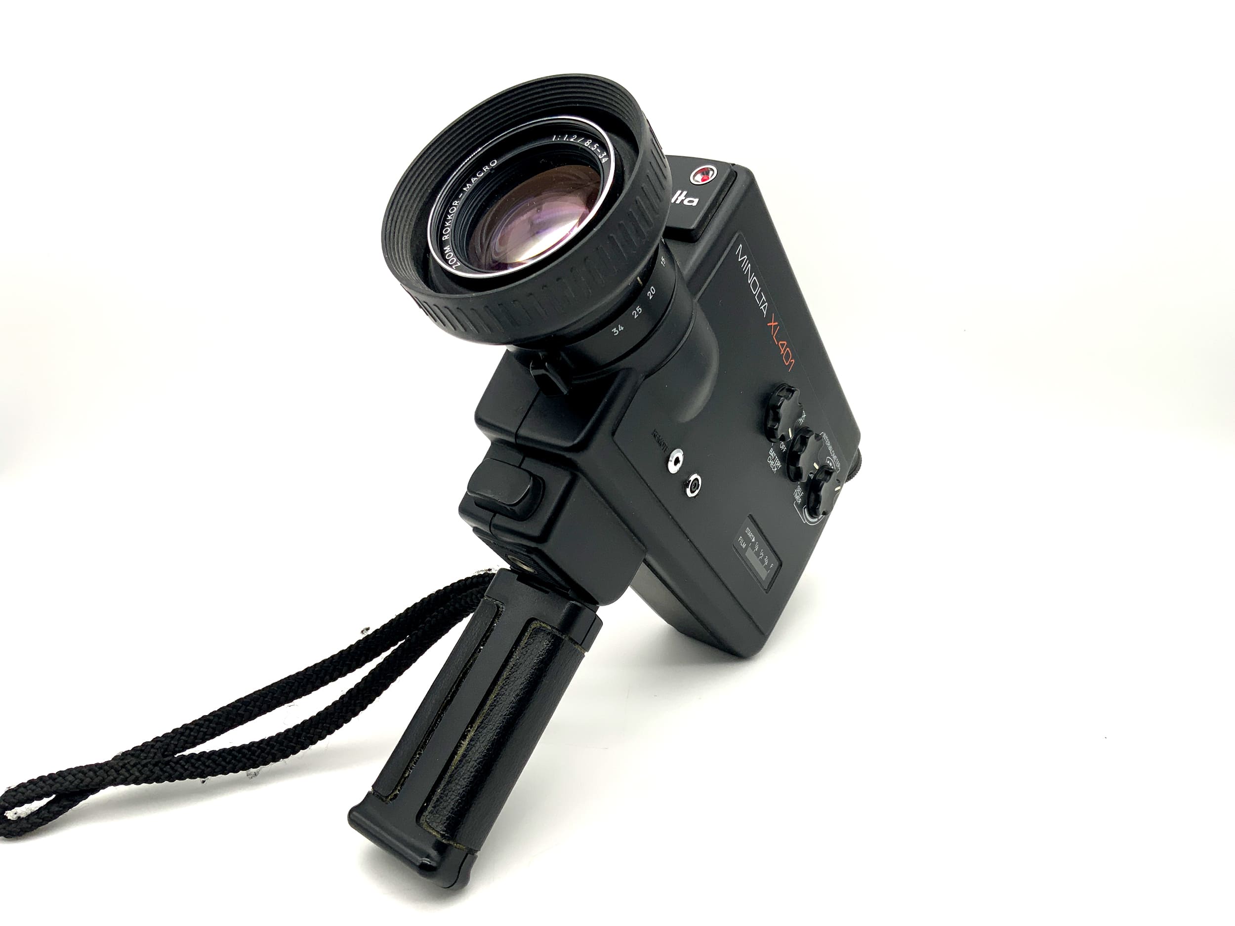 Minolta XL401 Filmkamera mit Zoom Rokkor Macro 1:1.2/8.5-34 Super 8 Schmalfilm