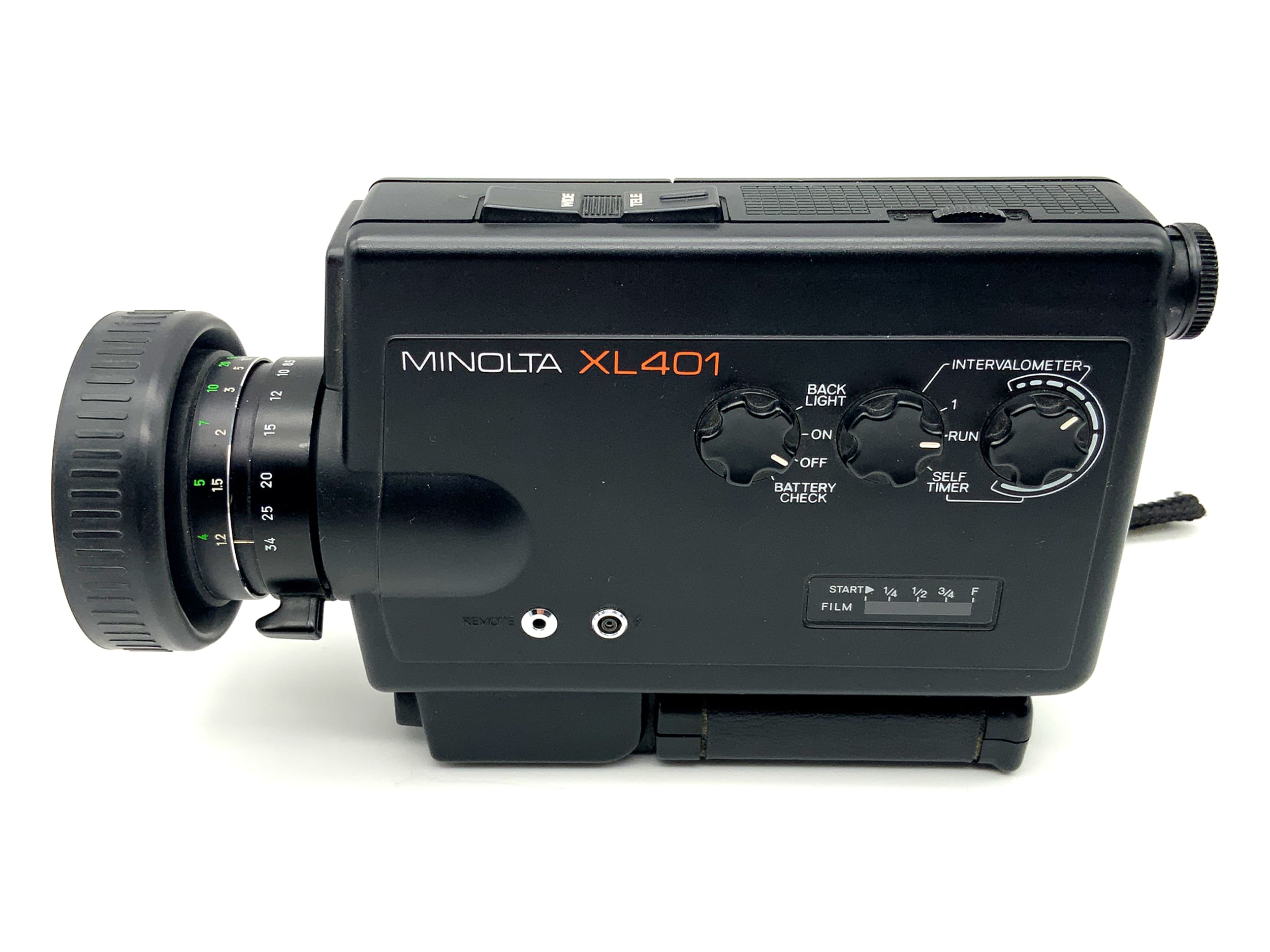 Minolta XL401 Filmkamera mit Zoom Rokkor Macro 1:1.2/8.5-34 Super 8 Schmalfilm