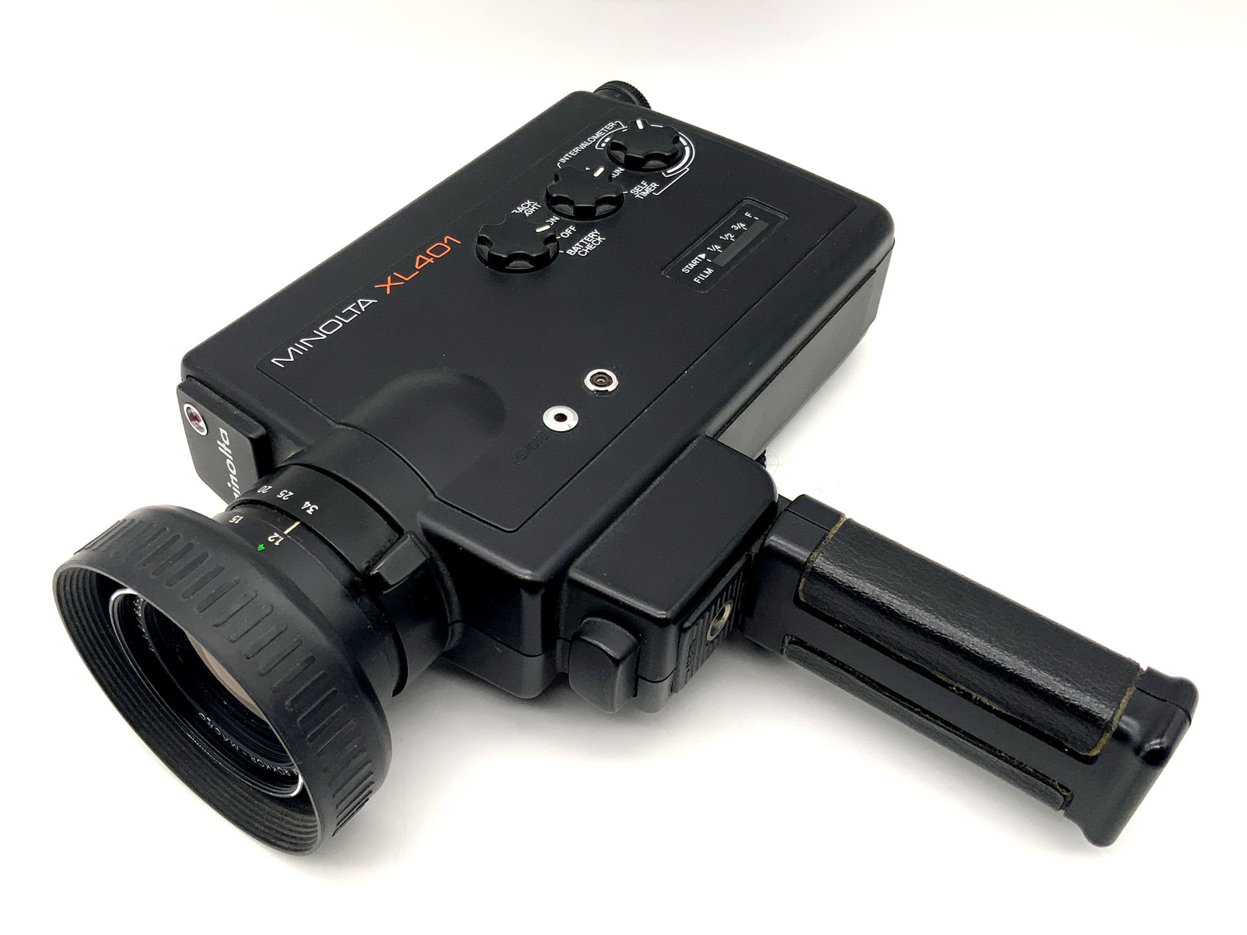 Minolta XL401 Filmkamera mit Zoom Rokkor Macro 1:1.2/8.5-34 Super 8 Schmalfilm