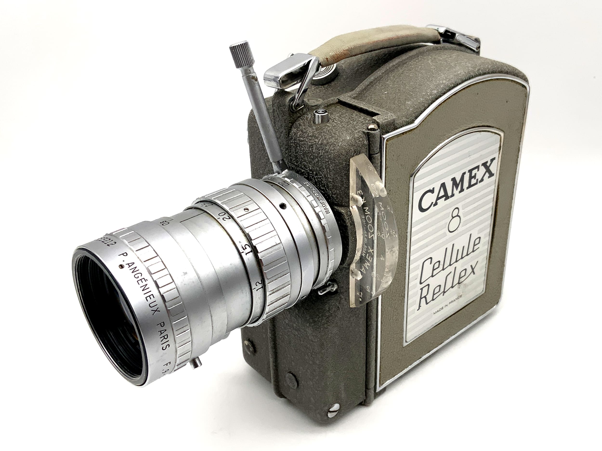 Camex 8 Cellule Reflex Filmkamera Angenieux Type K3 1:1.4 F:9-36mm Doppel 8mm