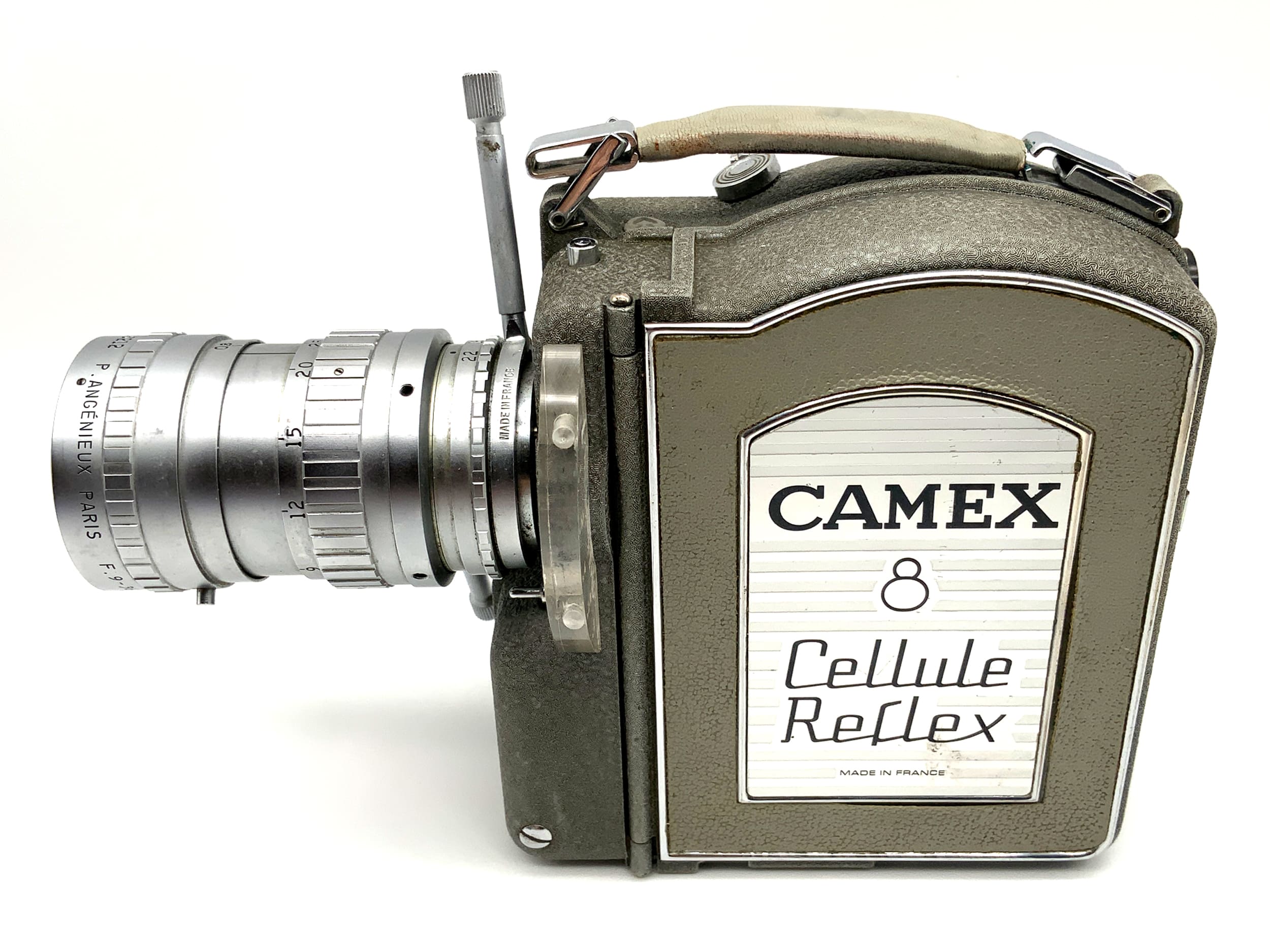 Camex 8 Cellule Reflex Filmkamera Angenieux Type K3 1:1.4 F:9-36mm Doppel 8mm