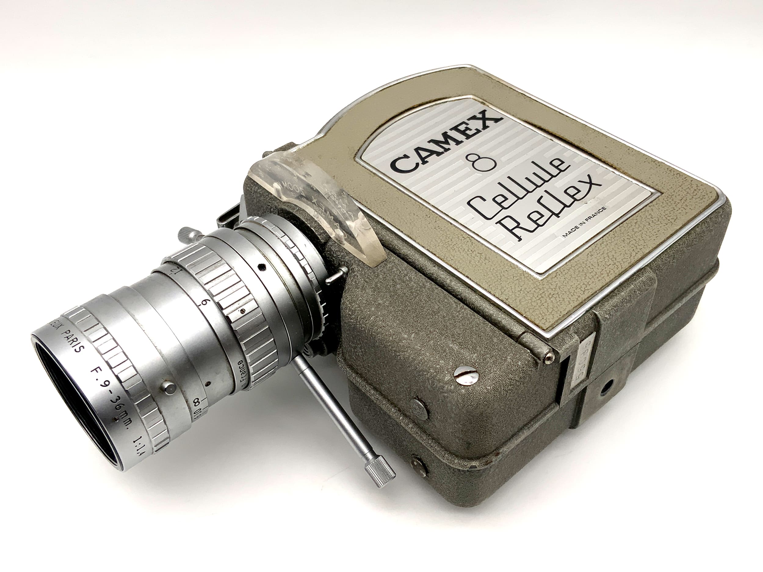 Camex 8 Cellule Reflex Filmkamera Angenieux Type K3 1:1.4 F:9-36mm Doppel 8mm