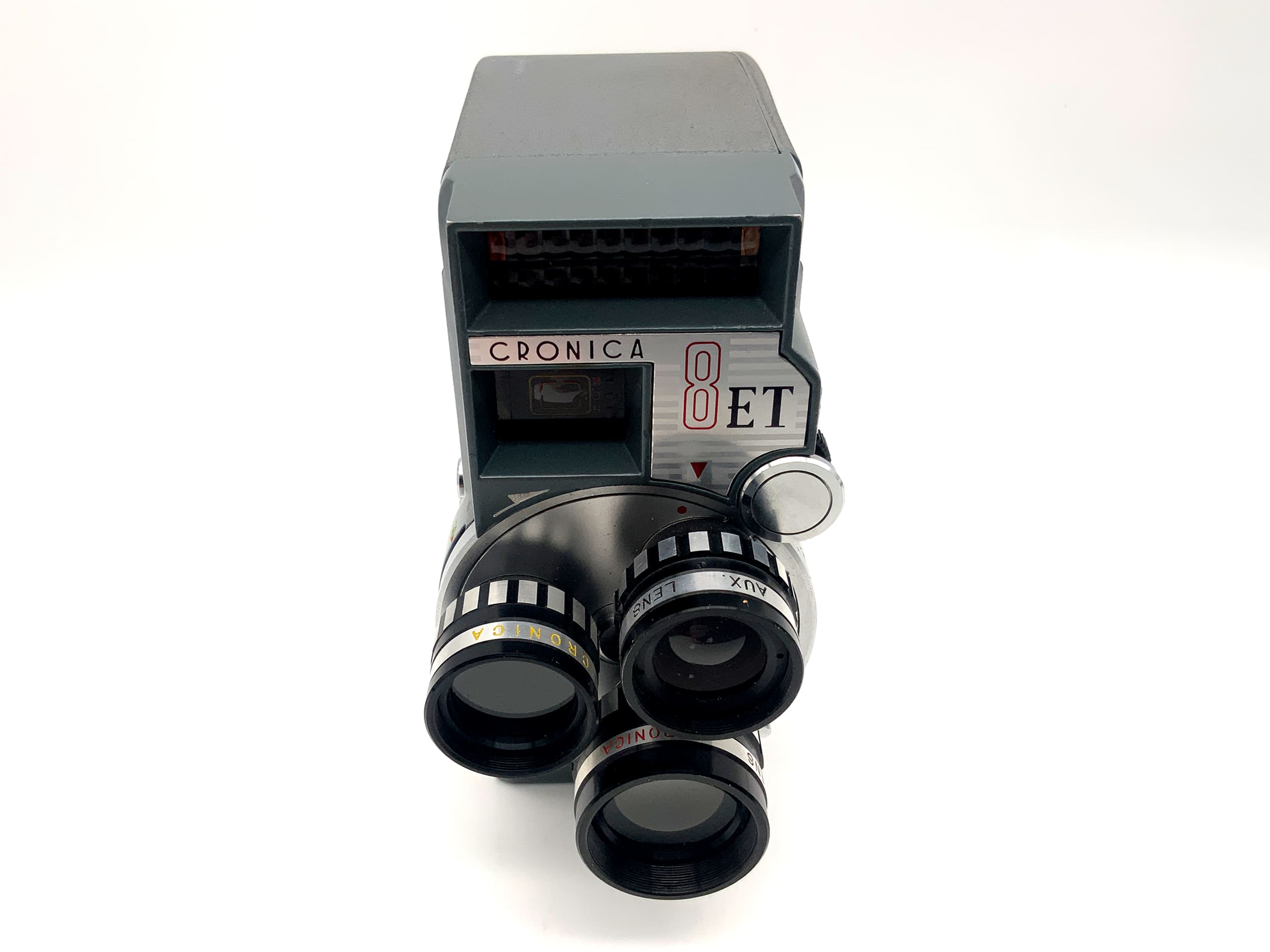 Crown Cronica 8 ET Filmkamera mit 3x Cronica Lens mit Griff Doppel 8mm