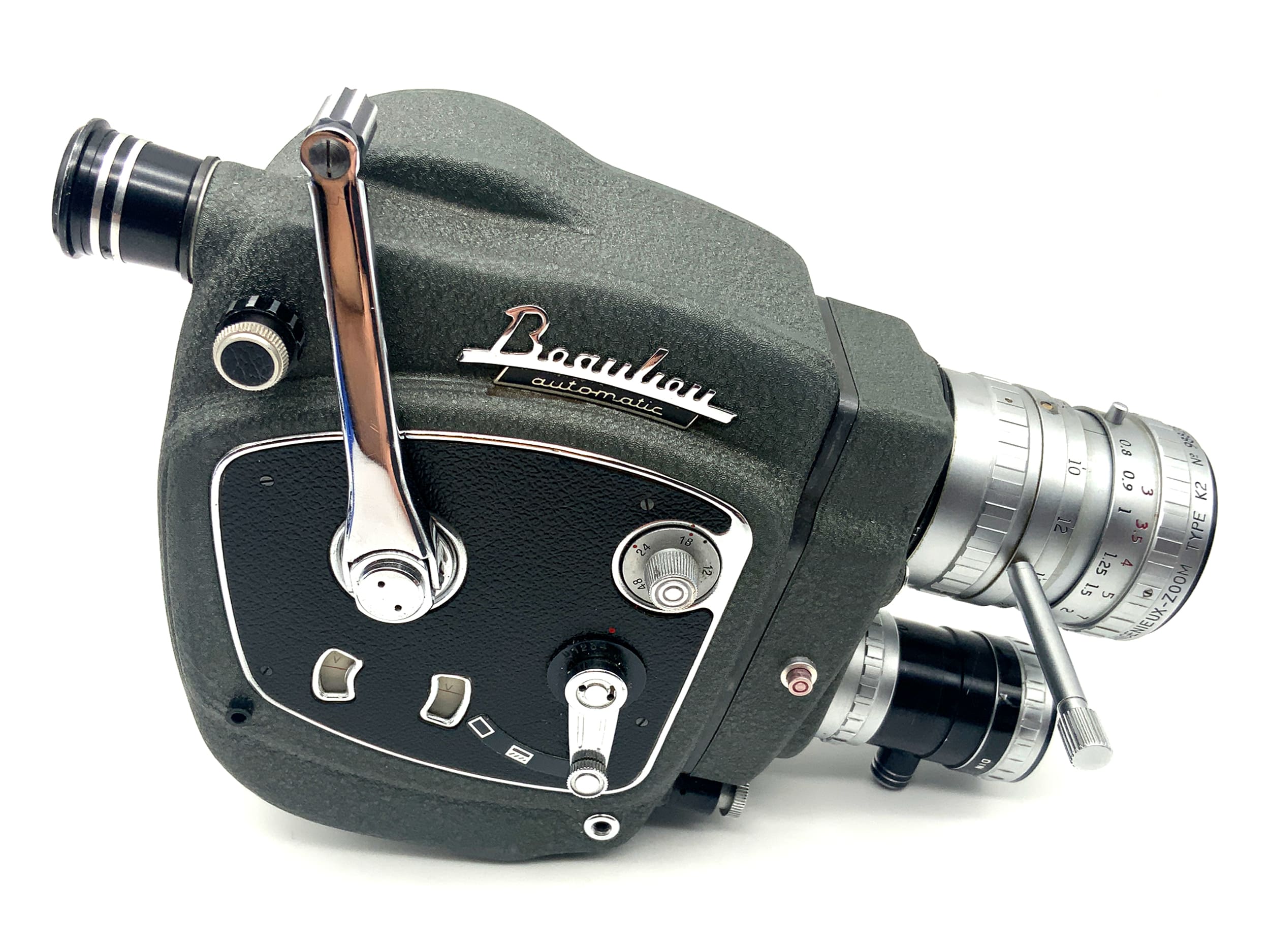 Beaulieu automatic Filmkamera Angenieux Type K2 1:1.8 7.5-35 + Griff Doppel 8mm